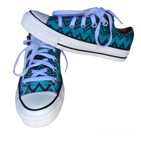 CONVERSE Missoni collab Chucks Chuck Taylor low top sneakers turquoise patterned - Picture 1 of 16